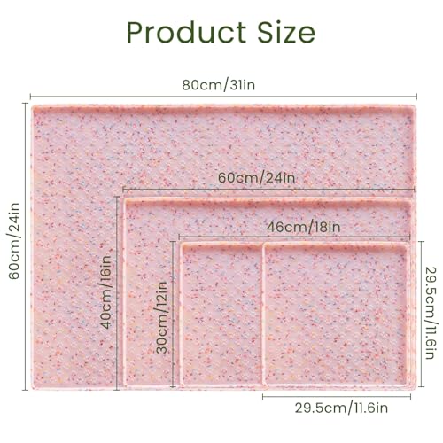 Dog Food Mat Anti (31.5"L x 23.6"W / Donut-Pink)