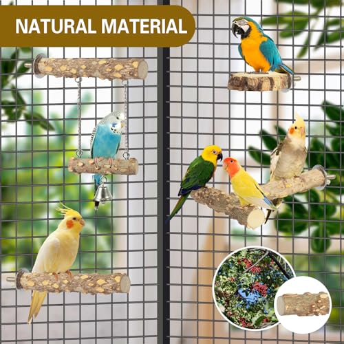 Bird Perches 4pcs Natural Wood Birds Stand Branch