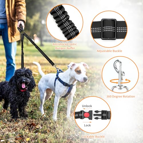 Double Dog Seat Belt for Car (Black)