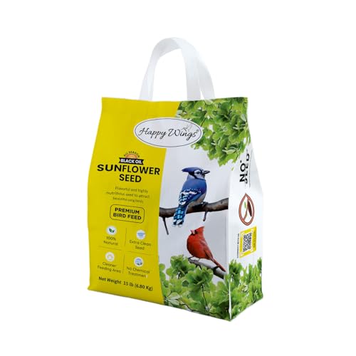 15 LB Black Oil Sunflower Seeds Bird Food (15 Pound (Pack of 1))