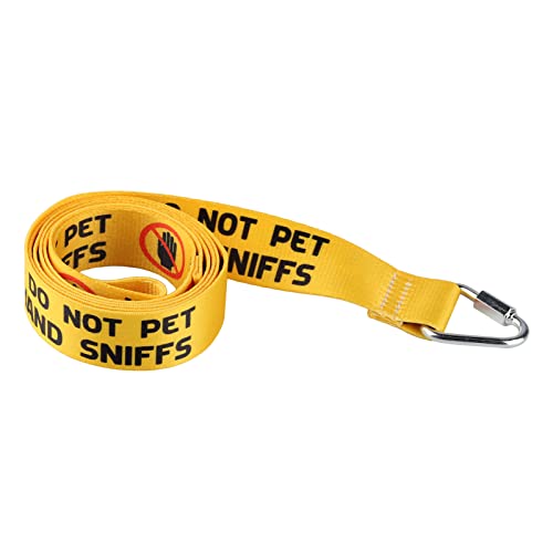 Funny Dog Leash Do Not Pet No Hand Sniffs Dog Leash Walking Training Dog Leashes Dog Owner Pet Lover Gift (Hand Sniffs-YE)
