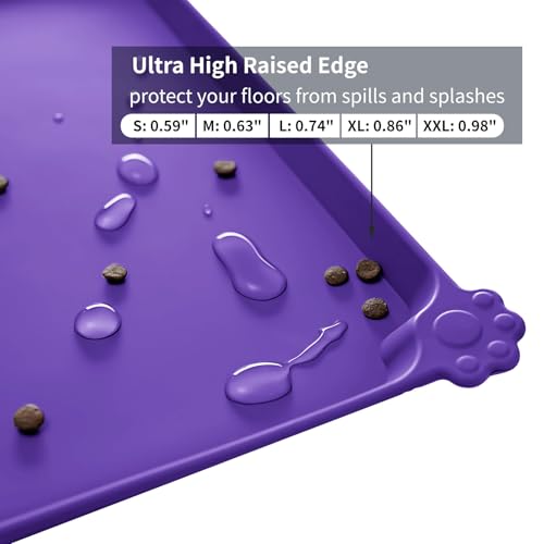 Silicone Pet Feeding Mat (Purple / 28" x 18")