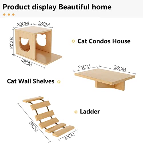 Cat Wall Shelves and Furniture Set with Condos (B)