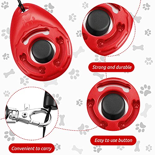 18 Pcs Dog Training Clicker with Wrist Strap for Pets (Multicolor)
