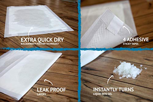 Bulldogology Puppy Pee Pads XL with Adhesive Sticky Tape (360-Count (24x35))