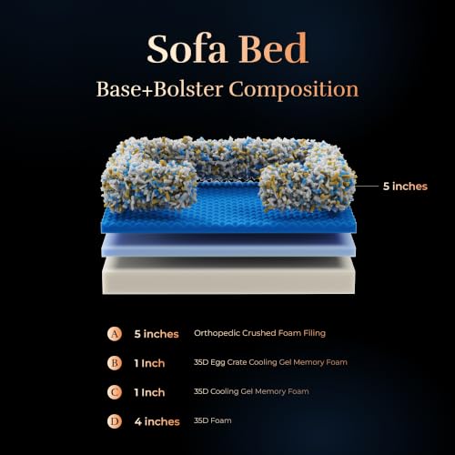 Dog Bed Orthopedic Memory Cooling Foam (Dark Blue - DE / Large)