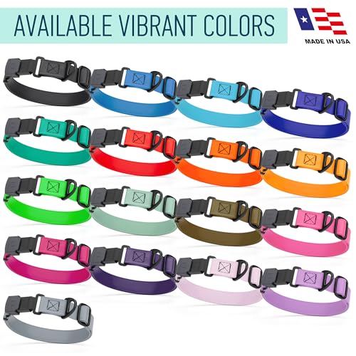 Biothane Waterproof Dog Collar with Herm Sprenger Black Stainless Steel Quick Release Buckle (W 1" x L 15"-25" / Magenta Pink)