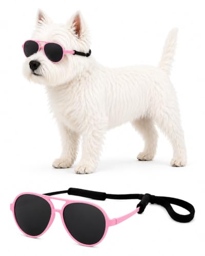 G029 Dog Pet Cat Aviator Pilot Sunglasses for Small to Medium Breed 12 (M, 12-25 lbs, Pink)