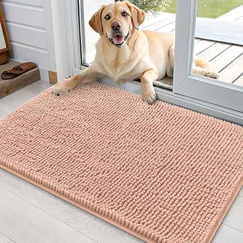 Dog Door Mat for Muddy Paws 35x24 (Peach / 35" X 24")
