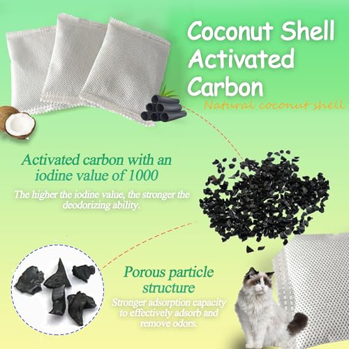 Activated Charcoal for OKSOTY Stainless Steel Cat Litter Box
