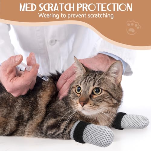4pcs Cat Foot Covers (Grey / 10X9X0.5CM)