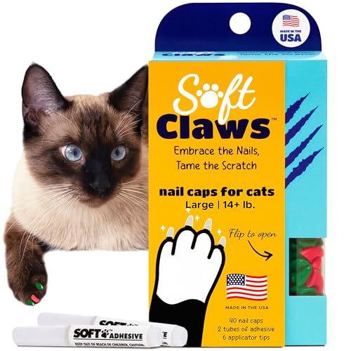 Nail Caps for Large Cats (Large / Pink & Green)