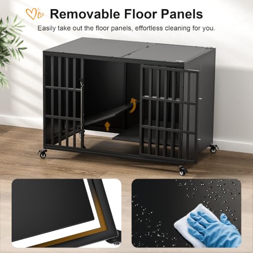 48" Heavy Duty Dog Crate for Large Dogs (47.2"L x 29.4"W x 33.8"H)