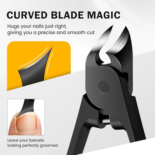 Thick Toe Nail Clippers (Black / Big)