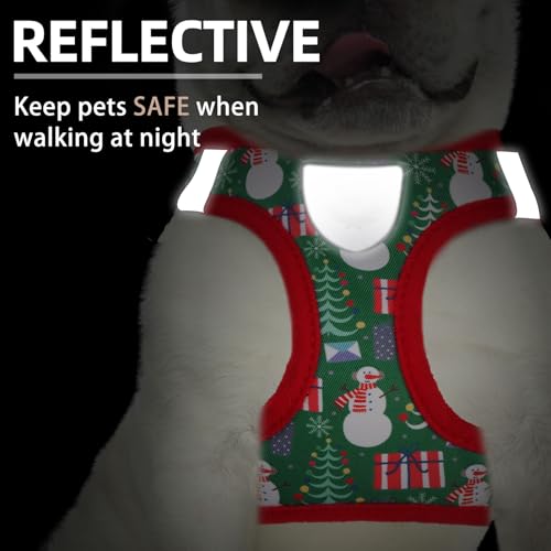 Christmas Dog Harness (Christmas Red / L (CHEST 18"-20"))
