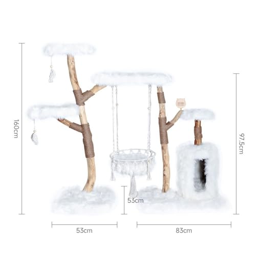 Cat Tree Cat Tree Hammock Enclosed Bed Scratching Post Suitable for Indoor Cats Climbing Playing Resting
