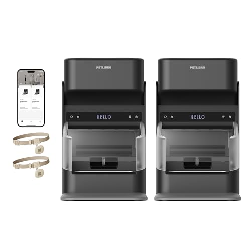 RFID Cat Feeders for 2 Cats (Black / 3L*2 Packs)