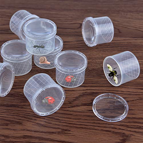 20 Pcs Bug Jars Critter Insect Cage Magnifying Insect Box Bug Magnifier Container Catcher Cage (20 Pack)