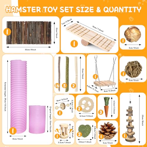 40 PCS Hamster Toys Set (40 PCS)