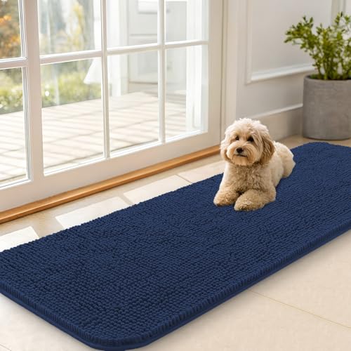 Dog Door Mat for Muddy Paws 59x20 (Dark Blue / 59" X 20")