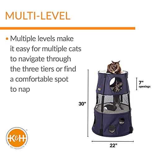 K&H Cat Tower (Classy Dark Denim / 3 Story)