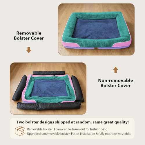 Orthopedic Washable XXL Dog Bed for Extra Large Dogs (Green / 45"L x 35"W x 7.5"Th)