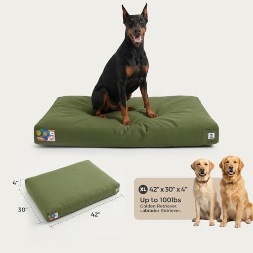 42 Inch Canvas Outdoor Dog Bed for Extra Large Dogs (Green / X-Large)