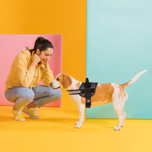 Dog Harness Reflective No (Black / Girth 33" to 46")