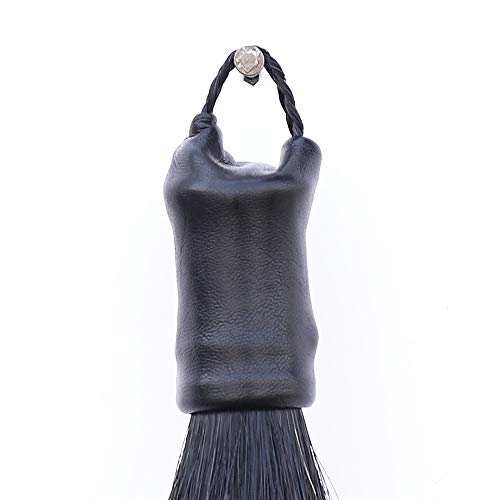 Horse Tail Extensions with Braided Horsehair Loop (1 LB (34"-36") / Jet Black)