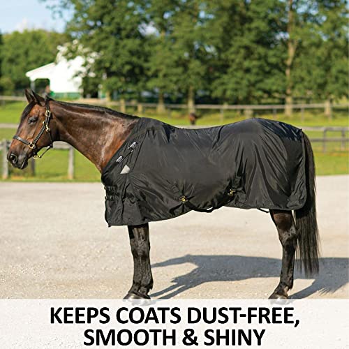 Dura Nylon Horse Stable Sheet (Horse Size 84 / Cutback | Open Front | Legstrap / Black)
