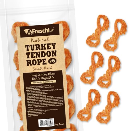 All Natural Turkey Tendon for Dogs (6 Count (Pack of 1))
