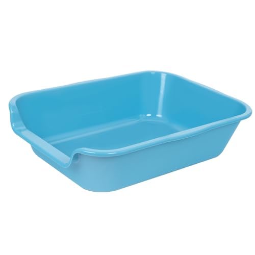 Extra Large Low Entry ABS Cat Litter Box (Small (Pack of 1) / Light Blue)