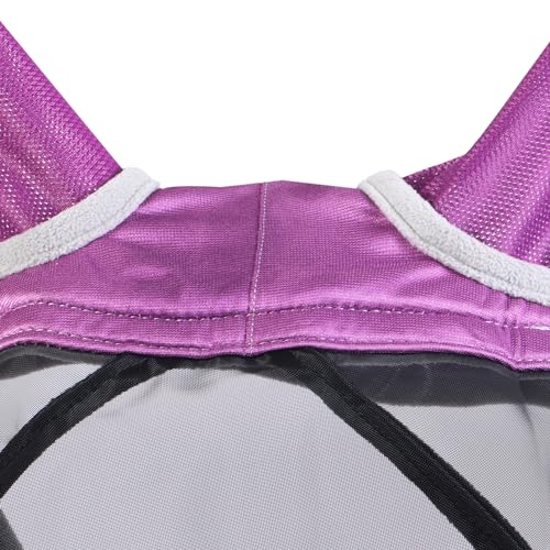 CareMaster Pro Luminous Horse Fly Mask Large Eye Space Standard with Ears UV Protection for Horse Dark Magenta S Pony (Dark Magenta / Small (Yearling))