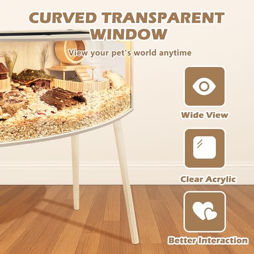 Hamster Cage with Curved Design (32.0"L x 16.0"W x 16.0"H)