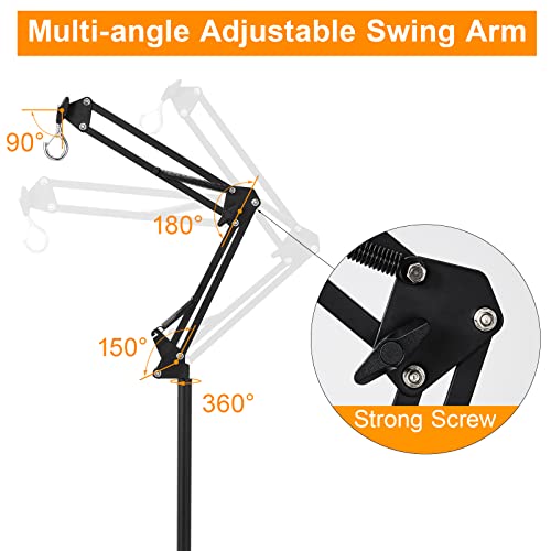 Reptile Lamp Stand Reptile Light Stand (15.7-74.3 inches (without Lampshade))