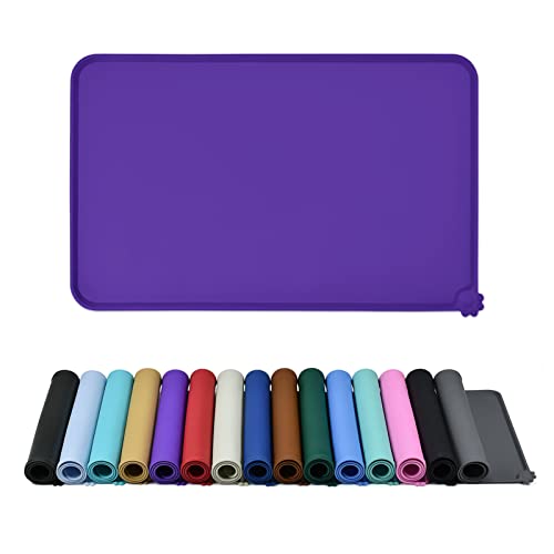 Silicone Pet Feeding Mat (Purple / 32" x 24")