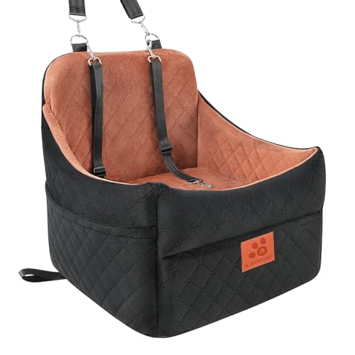 Dog Car Seat for Small (Black/Brown)