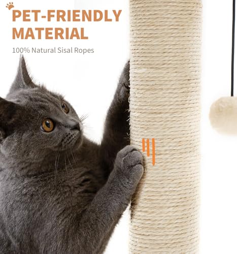 Made4Pets Cat Scratching Post for Indoor Cats with Ball Track 23.4" (23.4"H)