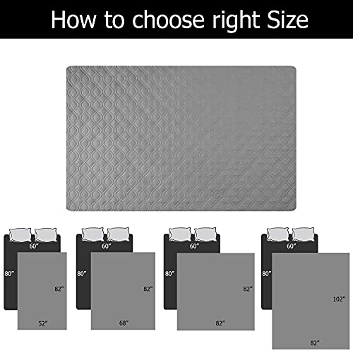 Waterproof Dog Bed Cover Pet Blanket for Furniture Bed Couch Sofa Reversible (52x82 Inch (Pack of 1) / Grey+dark Grey)