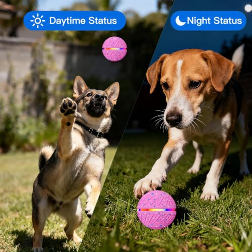 Interactive Smart Moving Dog Ball Toy (Pink / Medium)