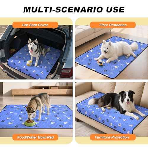 Washable Pee Pads for Dogs (Blue / 48"x48" (Pack of 2))