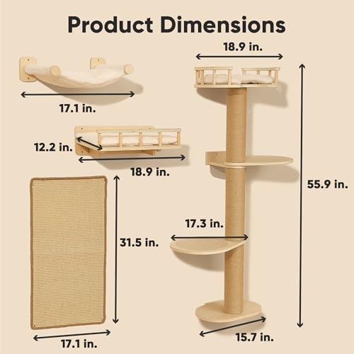 Cat Wall Shelves (Beige-2)