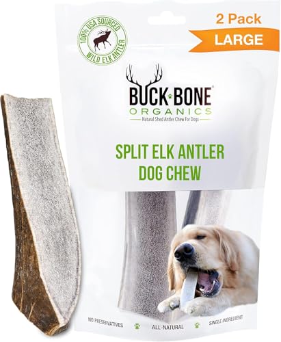 Dog Chews Elk Antlers for Dogs (2 Pack / Large)