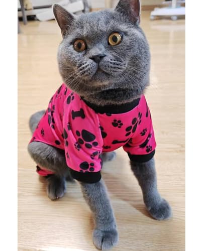 4 Pack Paw Fleece Dog Pajamas Warm for Medium Dogs (Medium)