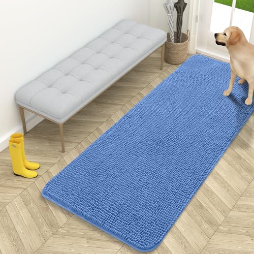Dog Door Mat for Muddy Paws 59x24 (Cornflower Blue / 59" X 24")