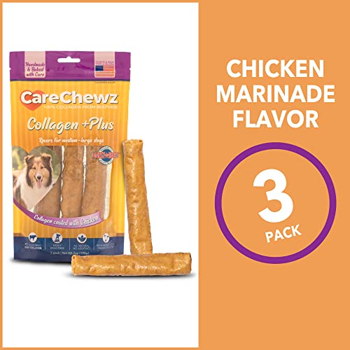 CareChewz Collagen +Plus 9" Rovers Dog Chew Treats (Rovers +PLUS / 3 Count (Pack of 1))