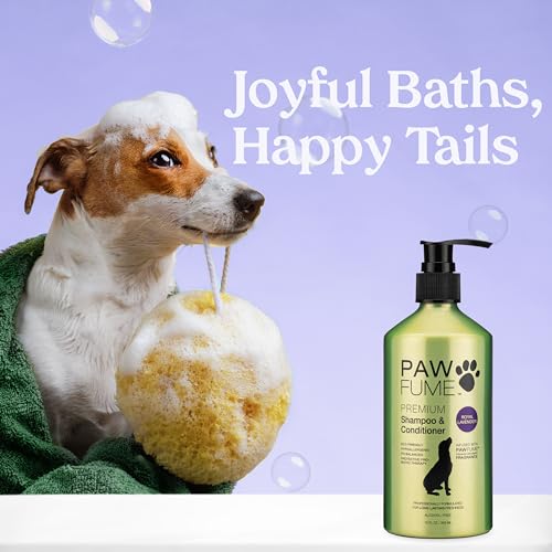PAWFUME Dog Shedding Shampoo and Conditioner (Shampoo & Conditioner Royal Lavander / Pack of 2)