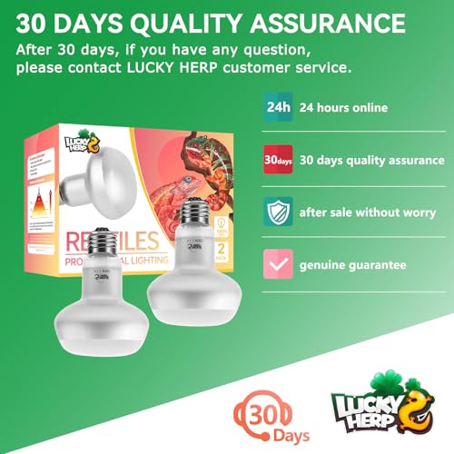 Intense Heat Lamp Bulbs for Reptiles 100W 2 Pack (Natural Basking Light Bulb / 100 Watts)