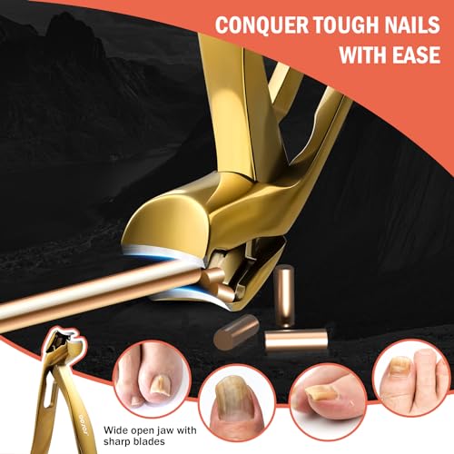 Toenail Clippers for Seniors (Golden / Large)