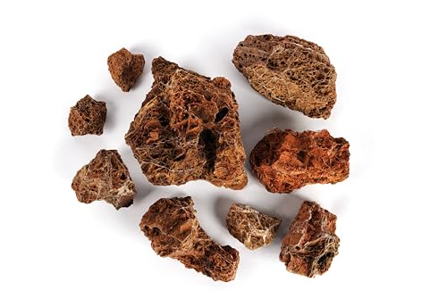 Maple Leaves Stone 18lb Natural Aquarium Rocks for Fish Tank Decor (14 Maple Leaves Stone(3-9 inches,18lbs))